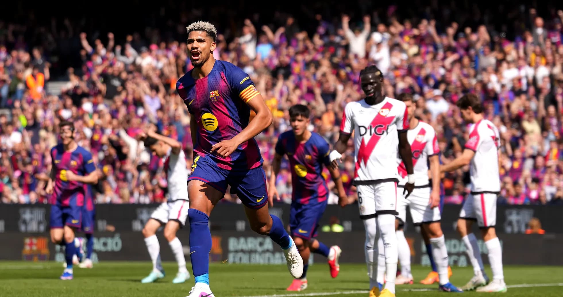 Jugador de Barcelona celebrando un gol