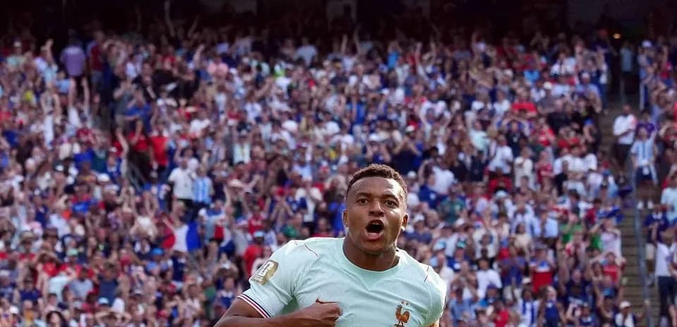 Jugador de Francia celebrando un gol en el Mundial 2026
