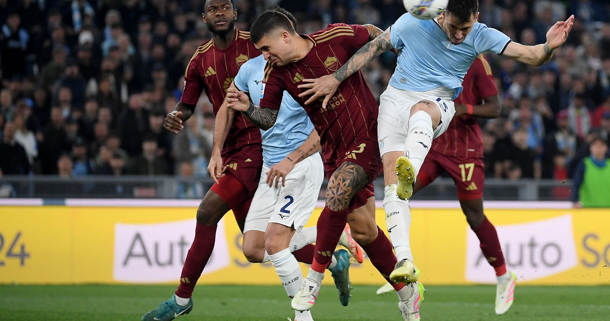 Juego entre AS Roma y Lazio en Serie A