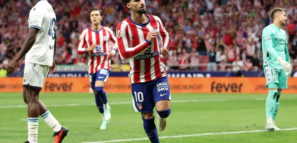 Gol de un jugador del Atlético de Madrid
