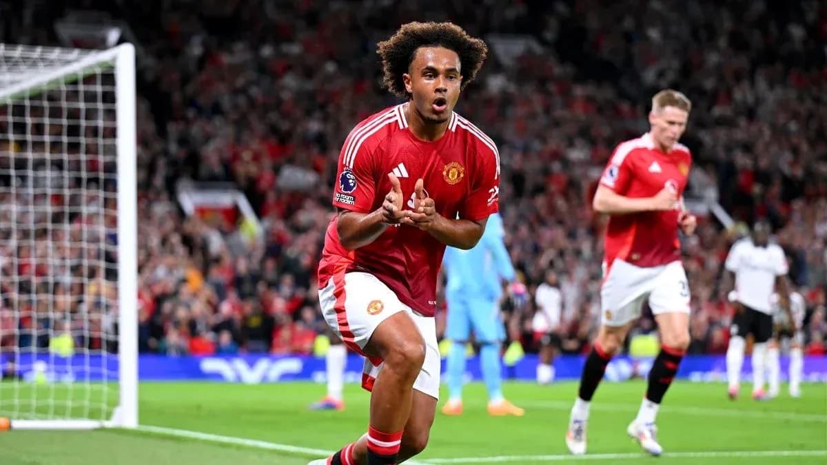 Jugador de Manchester United celebrando un gol