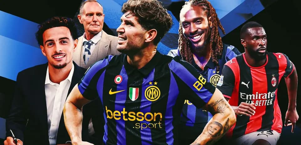 Jugadores de Inter y AC Milan en collage