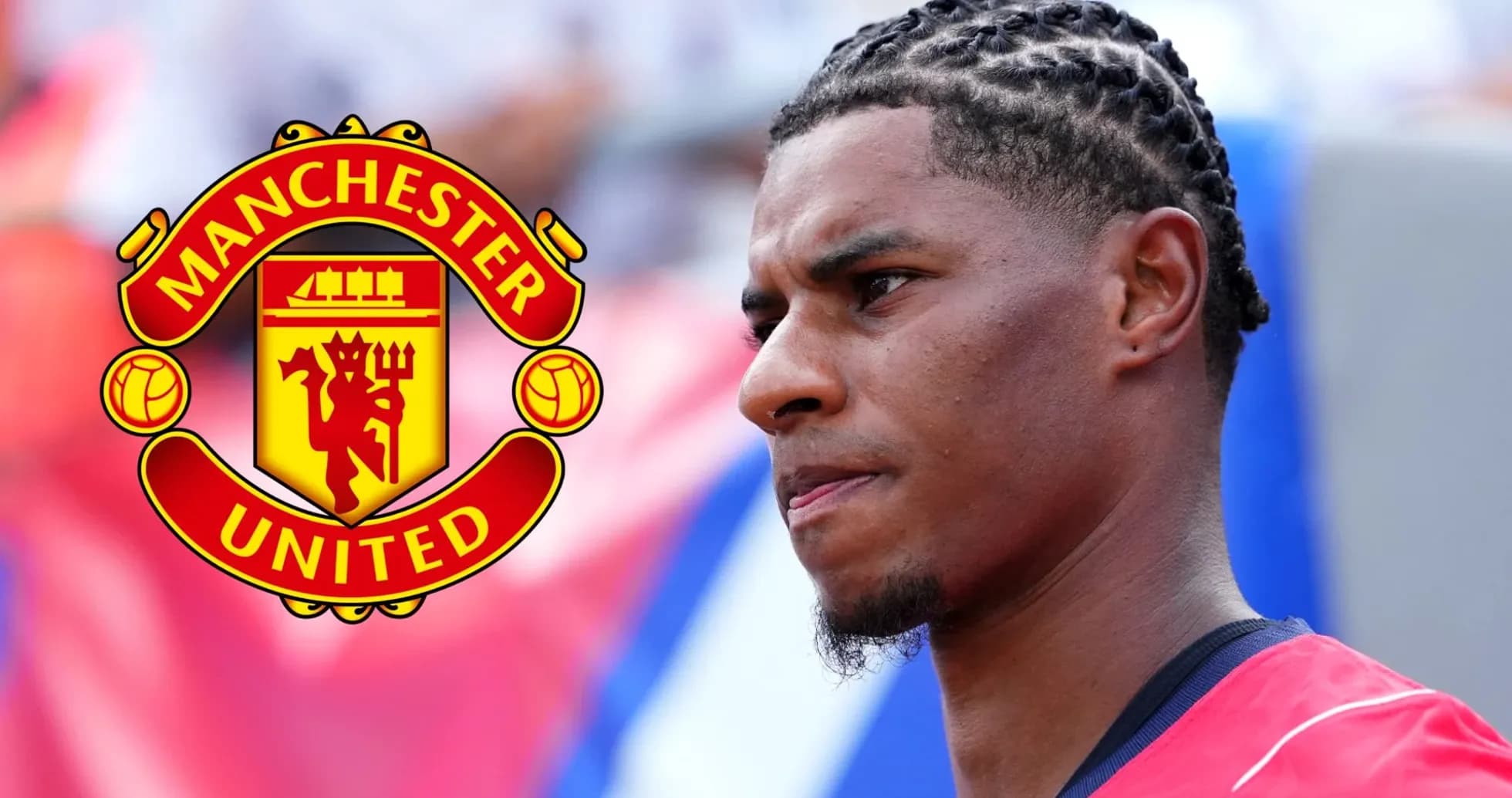 Jugador de Manchester United en el campo de juego