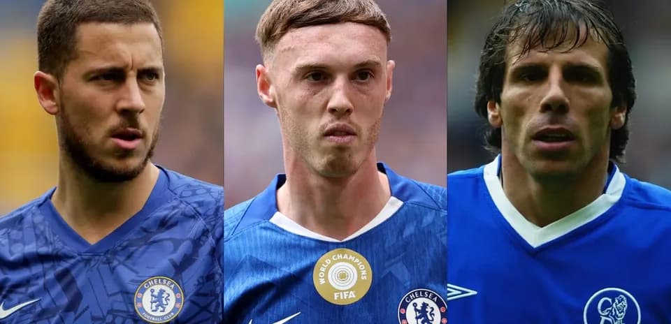Tres jugadores de Chelsea posando para la foto