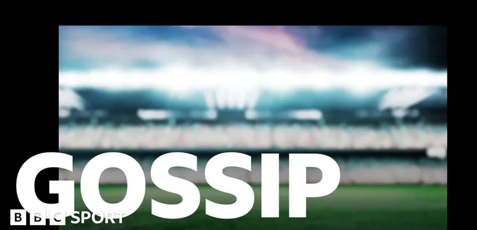 Estadio desenfocado con texto 'GOSSIP' destacado