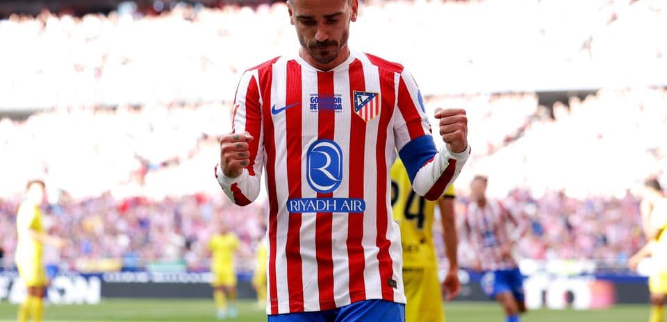 Antoine Griezmann celebra un gol con Atlético Madrid