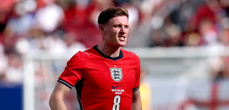 Jugador de Inglaterra en acción durante el partido