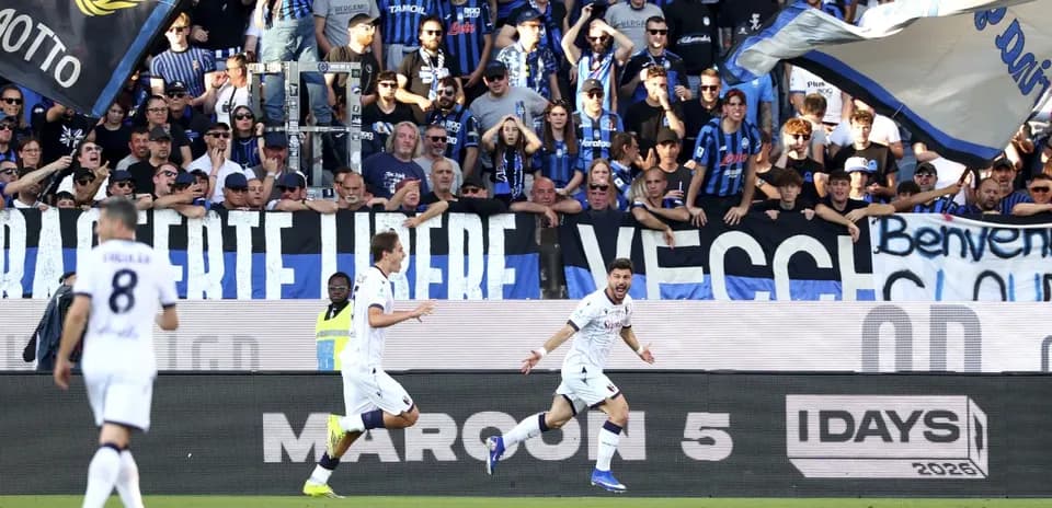 Celebración de gol en el partido Atalanta vs Bologna