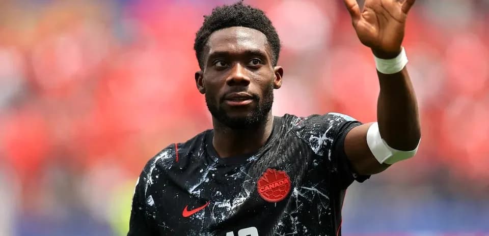 Jugador de Canadá saludando en el partido