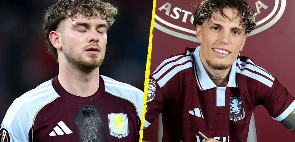 Jugador de Aston Villa en dos momentos diferentes