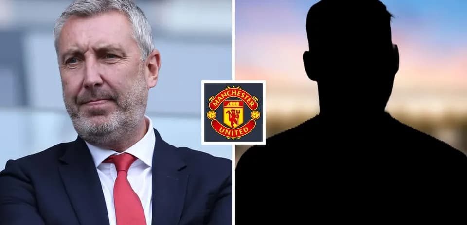 Entrenador de Manchester United y silueta de jugador
