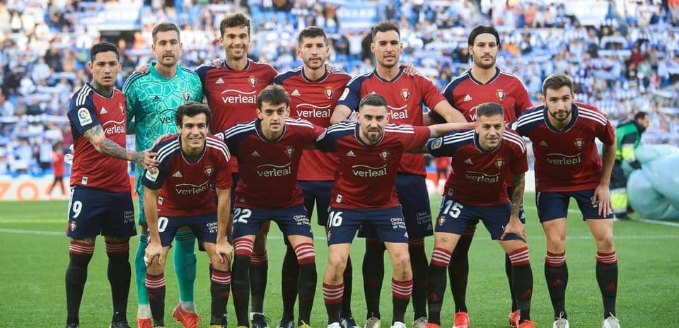Alineación de Osasuna antes del partido