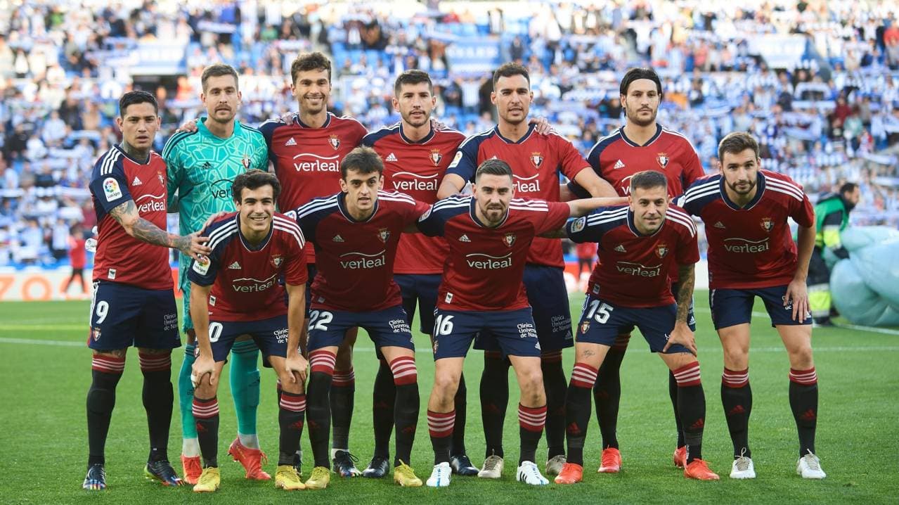 Alineación de Osasuna antes del partido