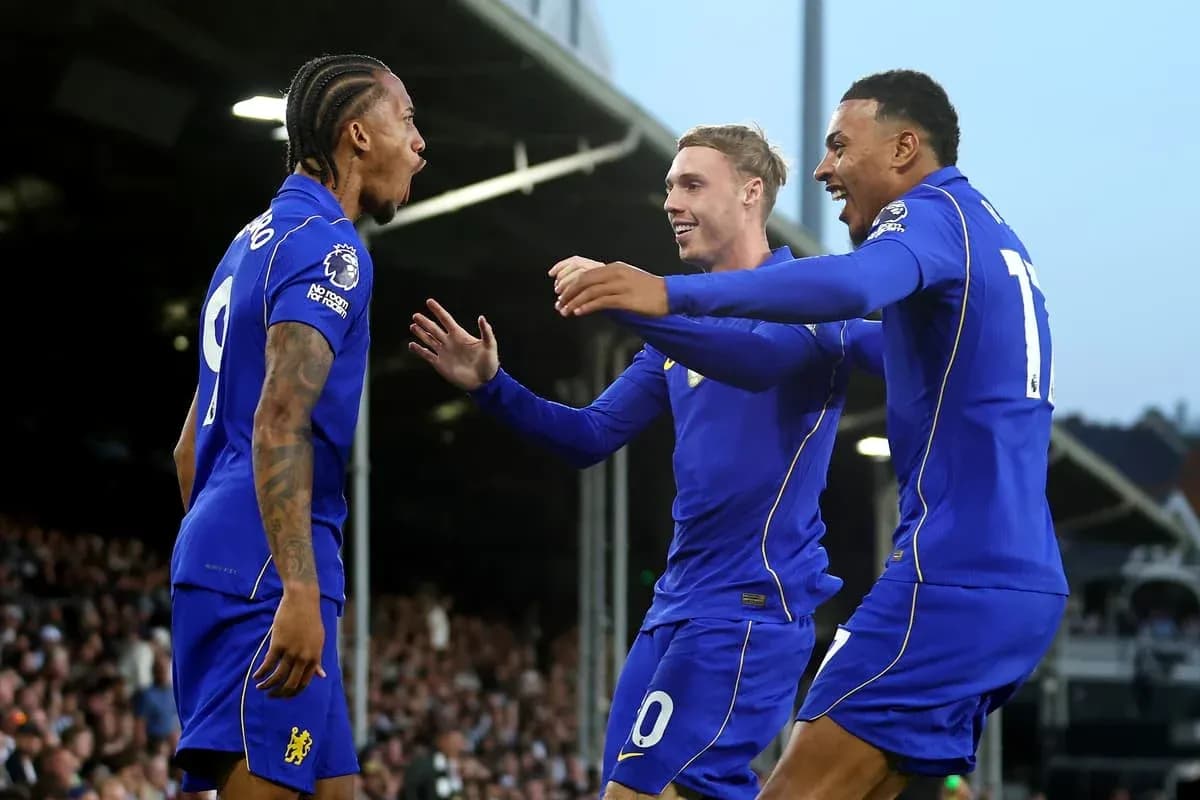 Jugadores de Chelsea celebrando un gol en el partido