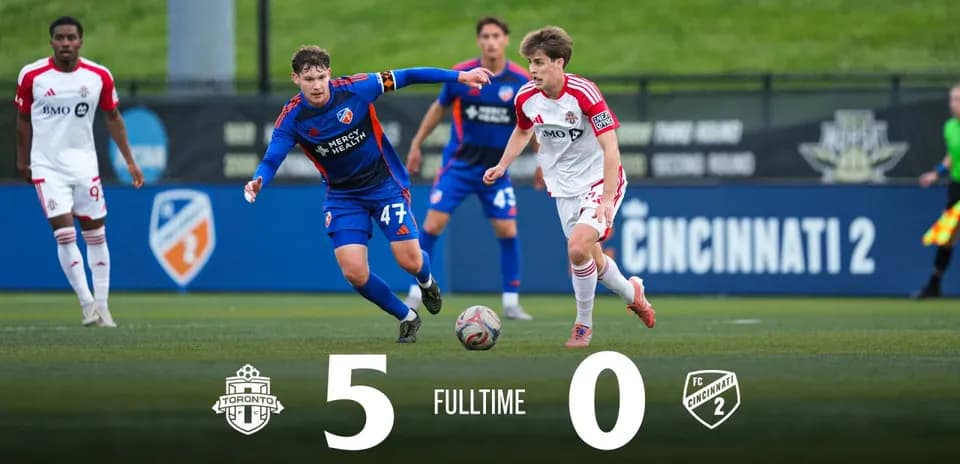 Toronto II vence a FC Cincinnati II 5-0