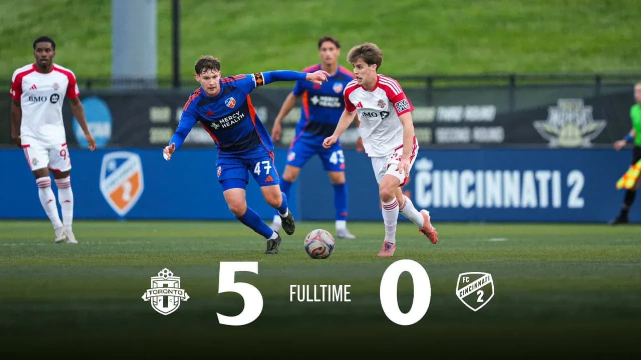 Toronto II vence a FC Cincinnati II 5-0