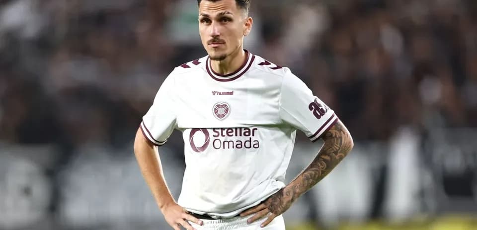 Jugador de Heart of Midlothian en el partido