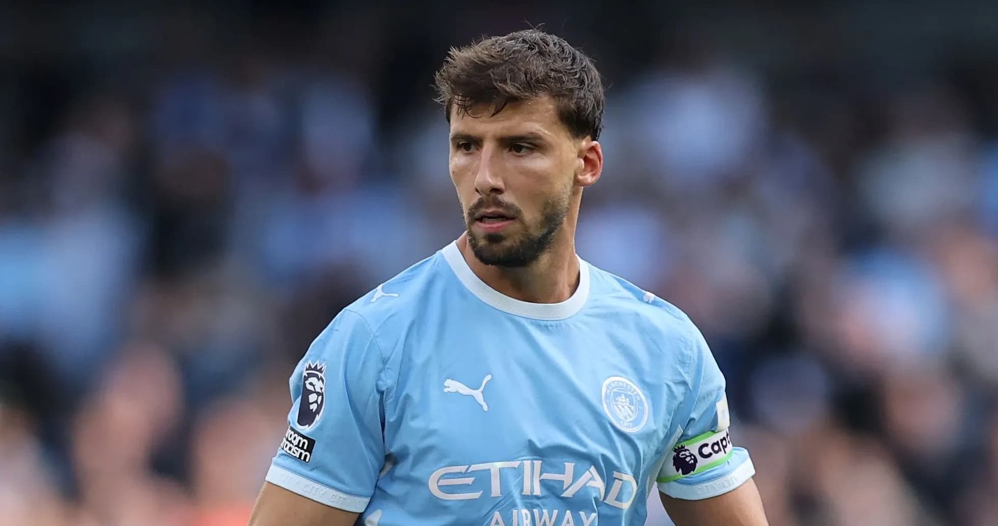 Jugador de Manchester City en acción durante partido