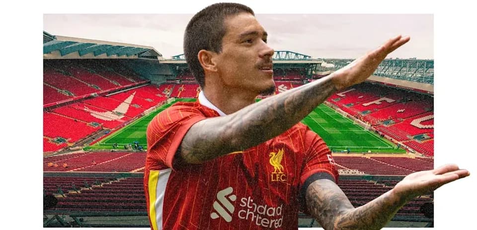 Jugador de Liverpool en el estadio Anfield