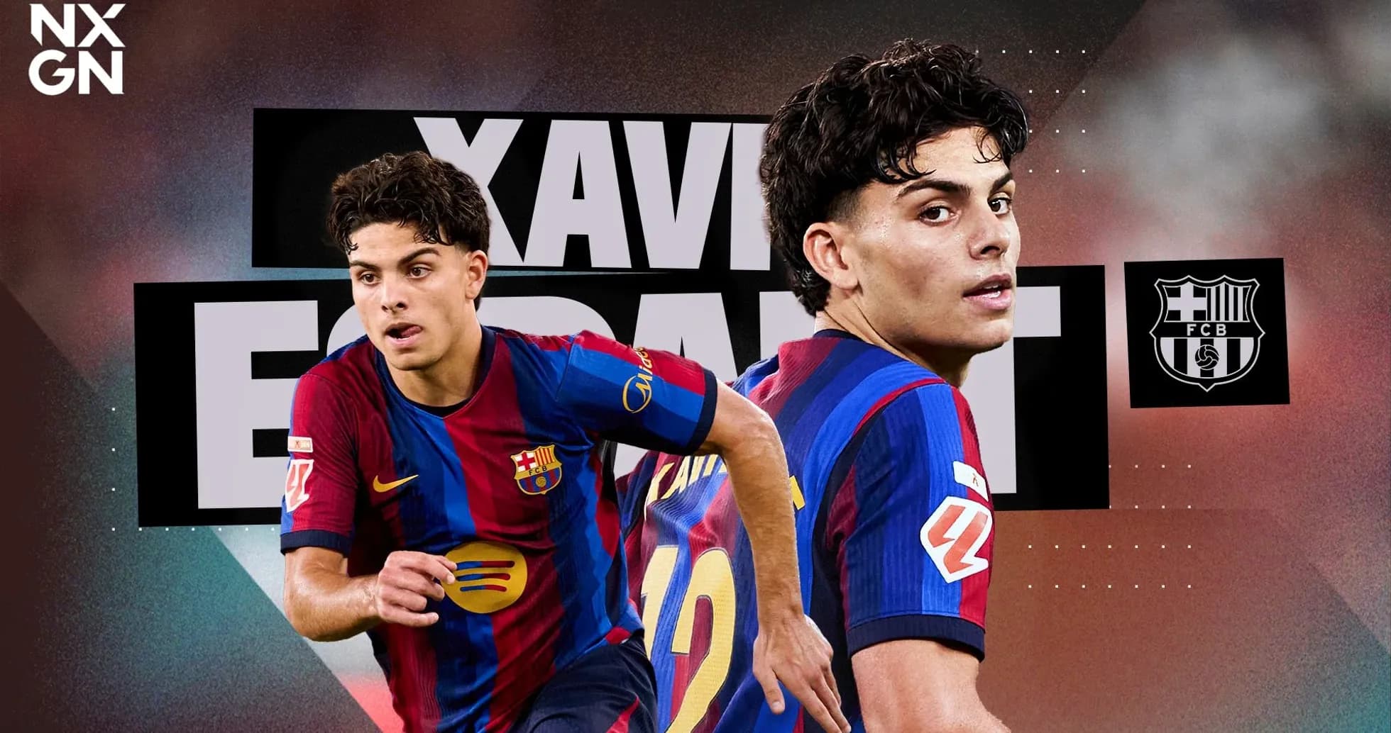 Xavi Simons en camiseta del FC Barcelona en acción
