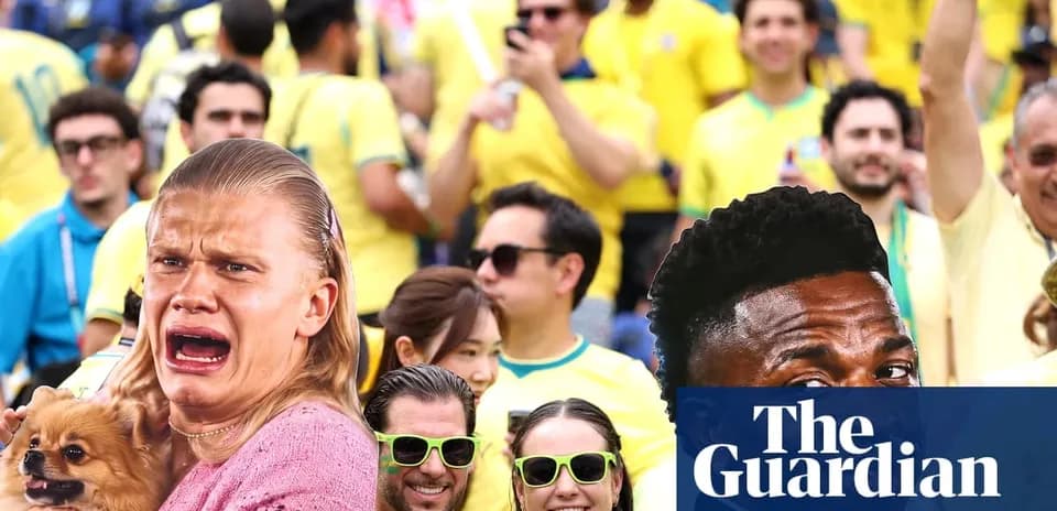 A fan reacting with a dog among cheering crowd