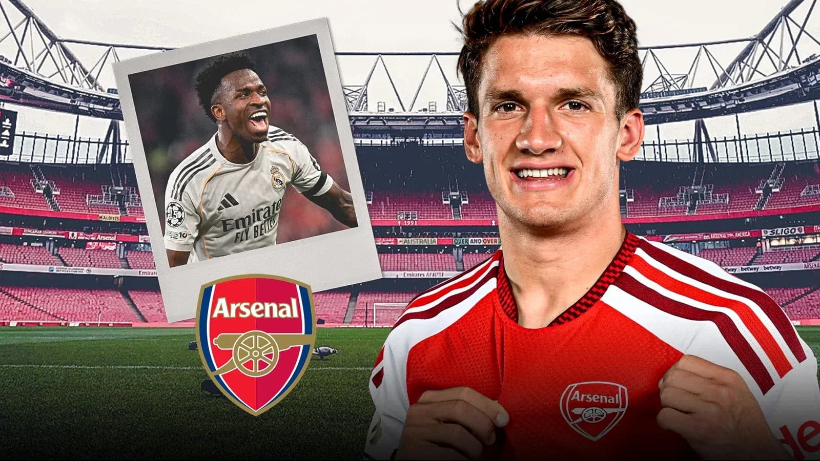 Jugadores de Arsenal y Real Madrid en el Emirates Stadium