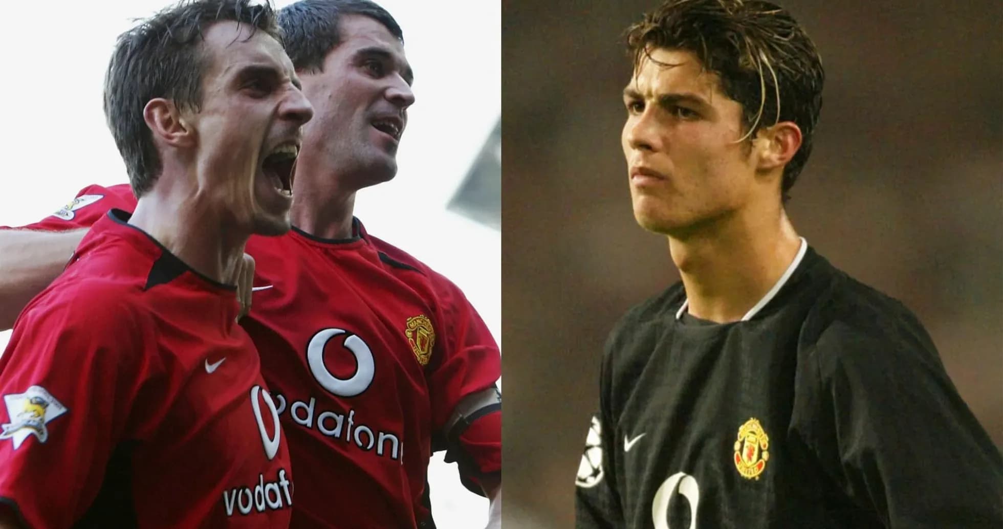 Jugadores de Manchester United celebrando y Cristiano Ronaldo