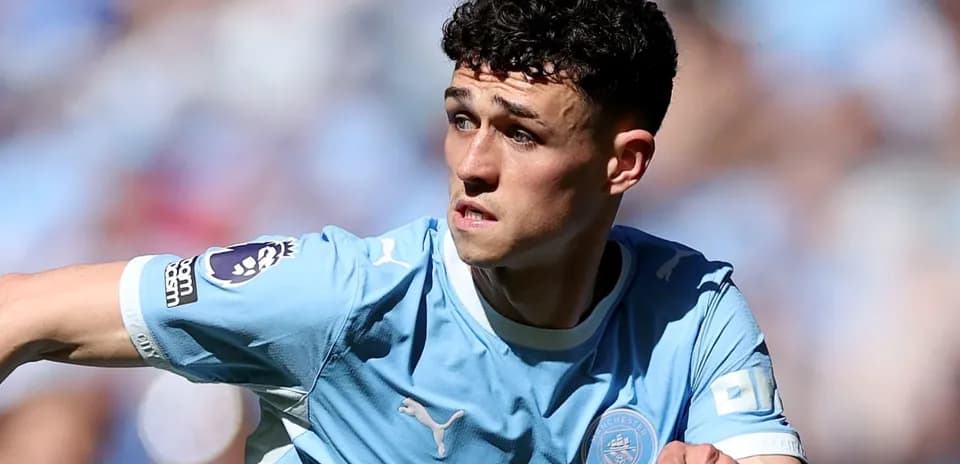 Jugador de Manchester City en acción durante el partido