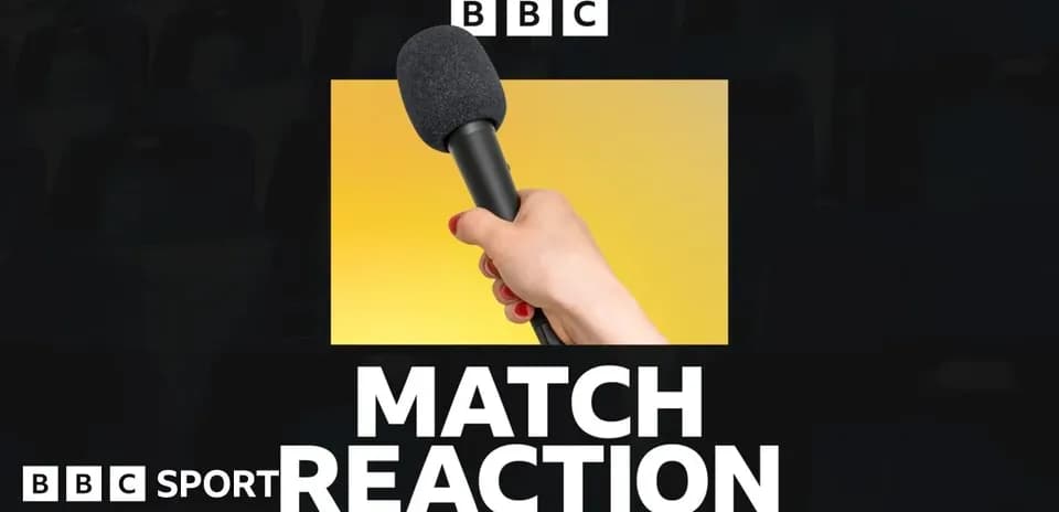 Mic held for post-match reaction segment