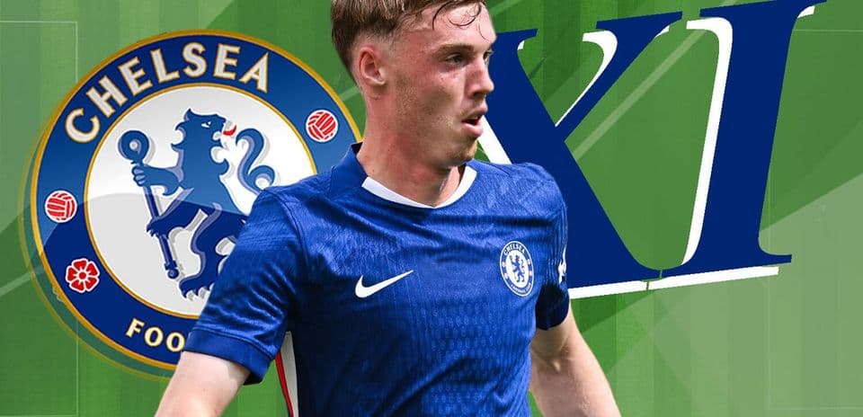 Jugador de Chelsea en uniforme azul en acción