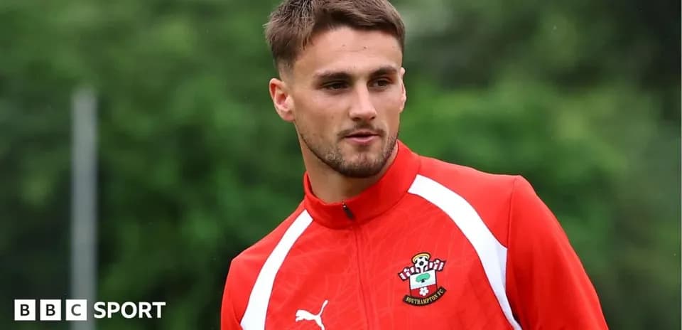 Jugador de Southampton en sesión de entrenamiento