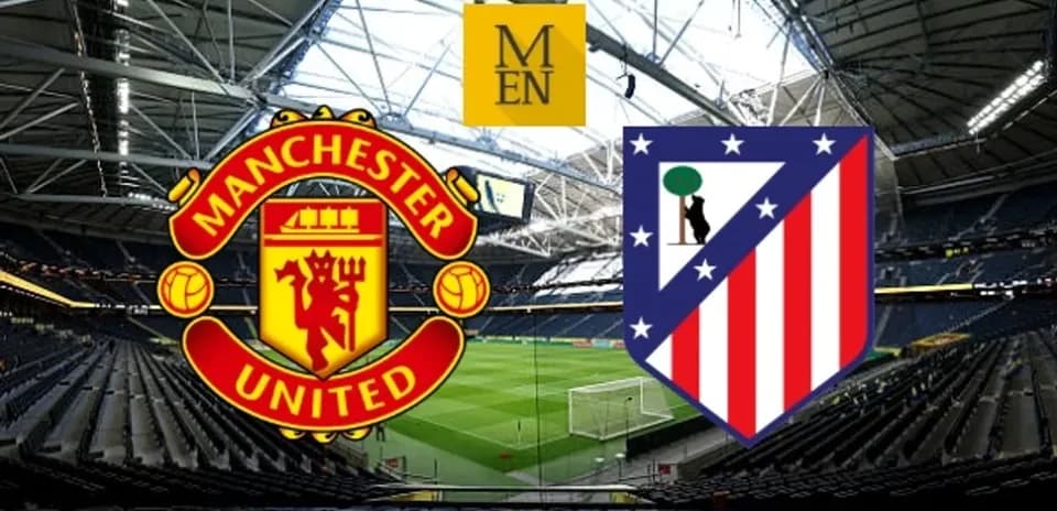 Escudos de Manchester United y Atlético de Madrid