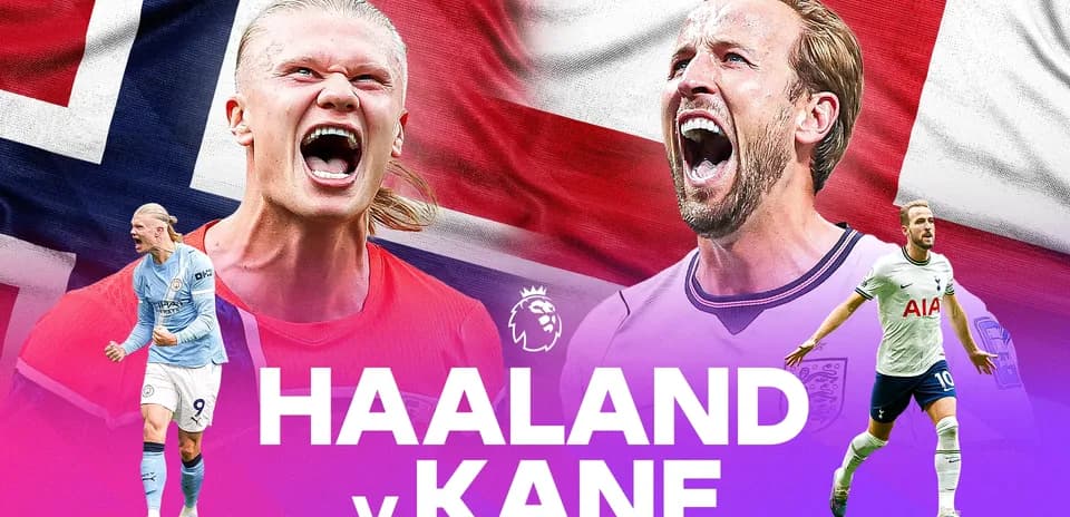 Haaland y Kane en enfrentamiento de Premier League