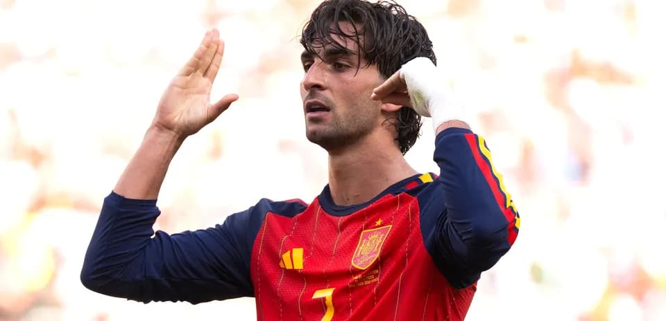Jugador de España gesticulando en el partido