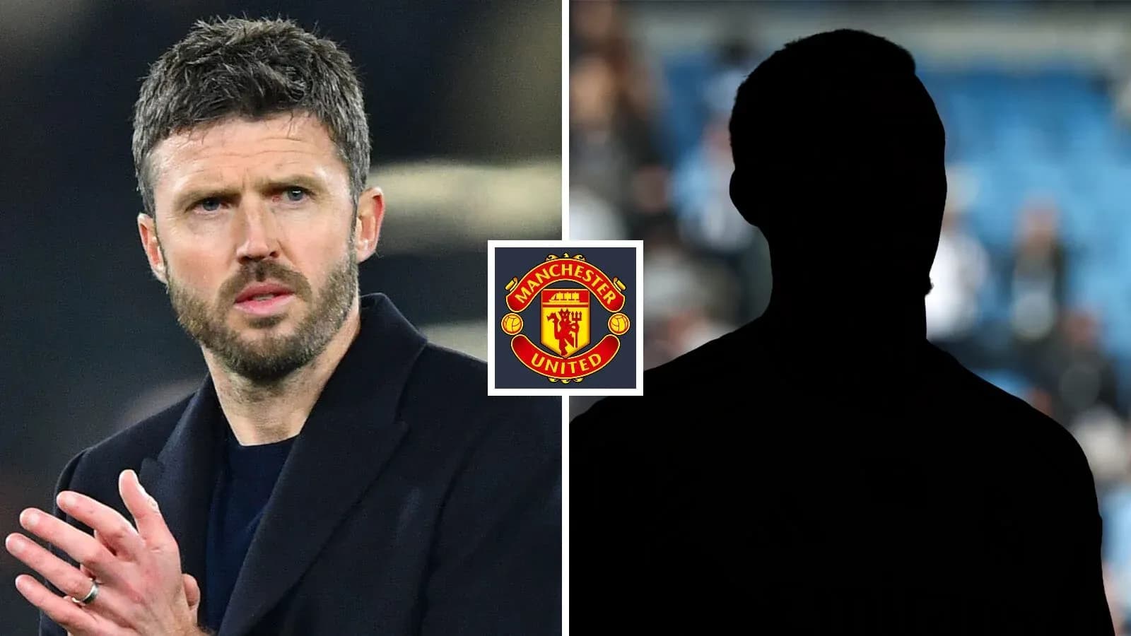 Entrenador de Manchester United con silueta de jugador