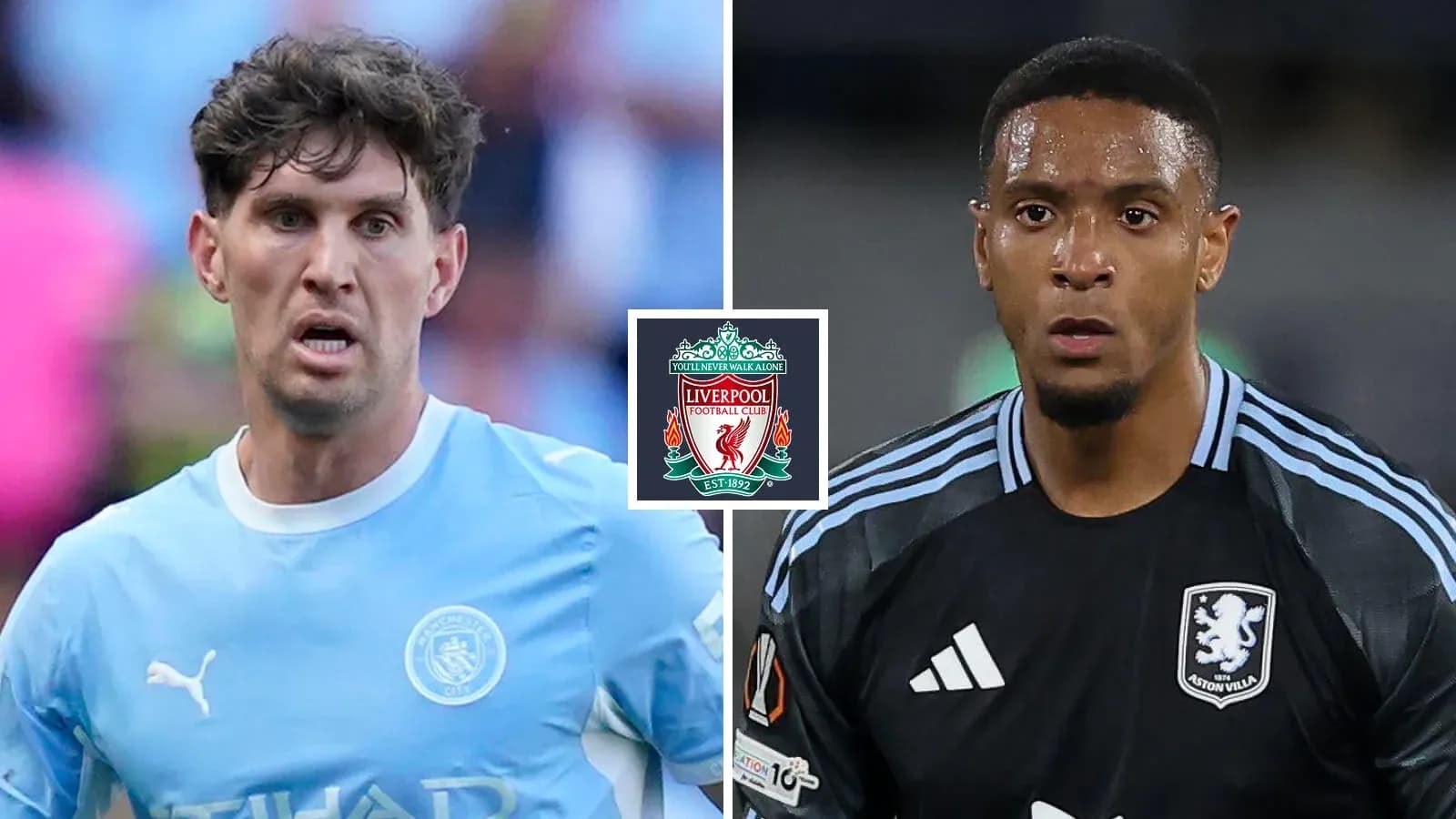 Jugadores de Manchester City y Aston Villa en acción