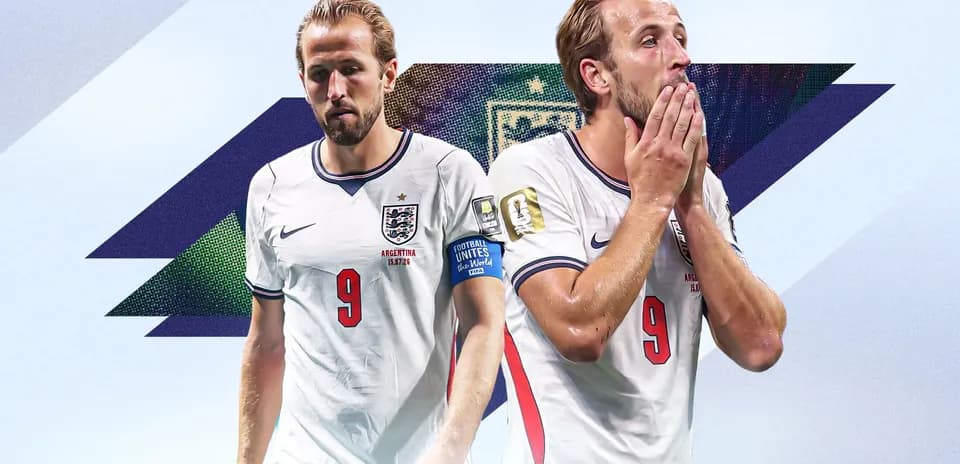 Harry Kane en uniforme de Inglaterra durante un partido
