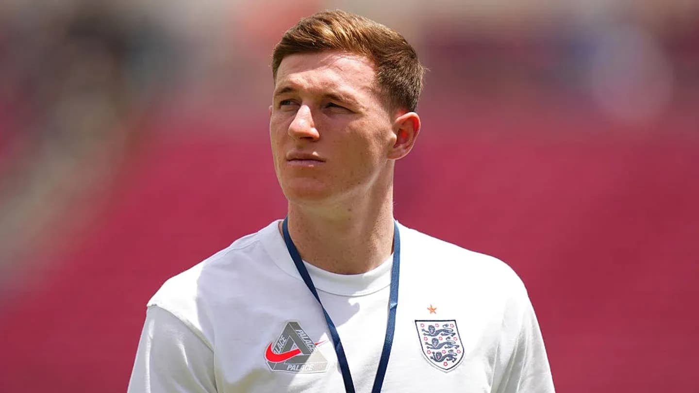 Jugador de Inglaterra en el campo antes del partido