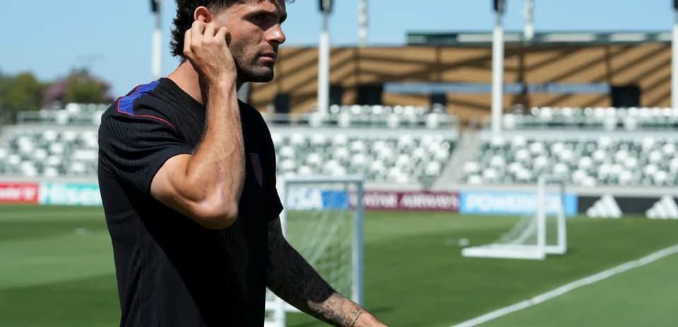 Jugador durante el entrenamiento de la selección