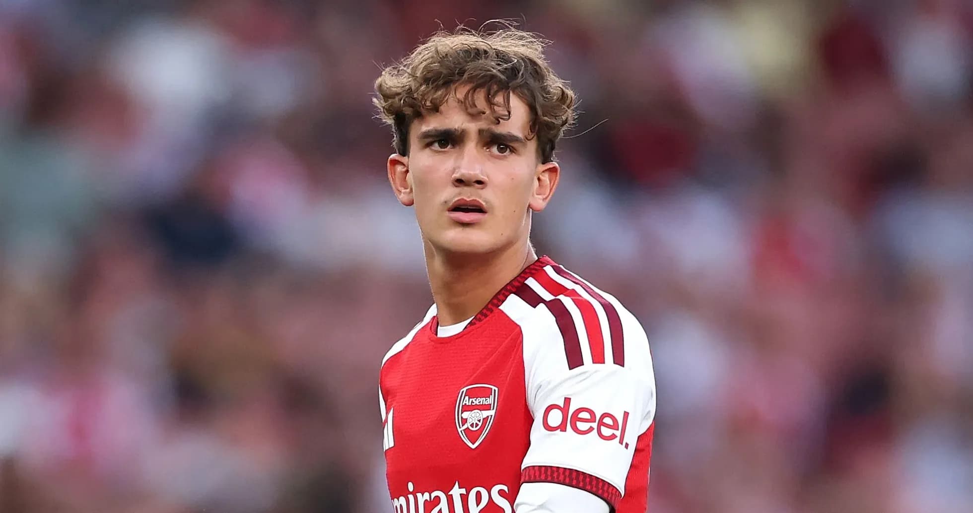 Jugador de Arsenal en el campo durante el partido