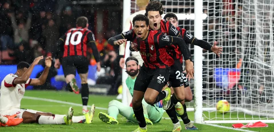 Jugadores de Bournemouth celebrando un gol