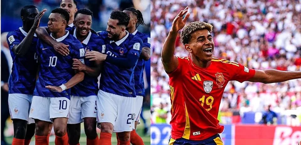 Jugadores de Francia celebrando un gol