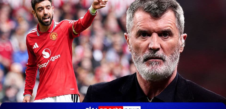 Bruno Fernandes gesticulando durante un partido de Manchester United