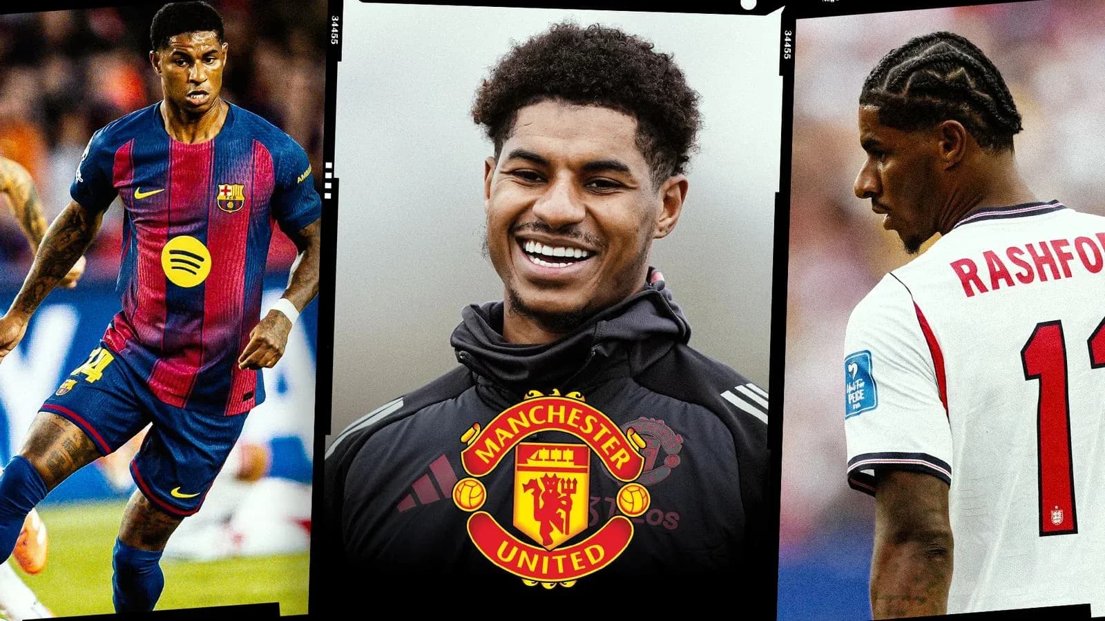 Jugadores de fútbol de Manchester United y Barcelona
