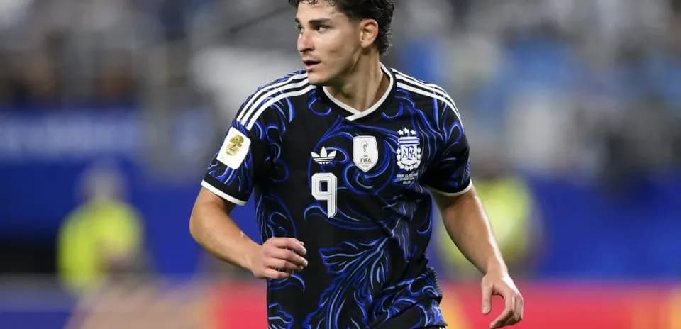 Jugador de Argentina corriendo durante el partido