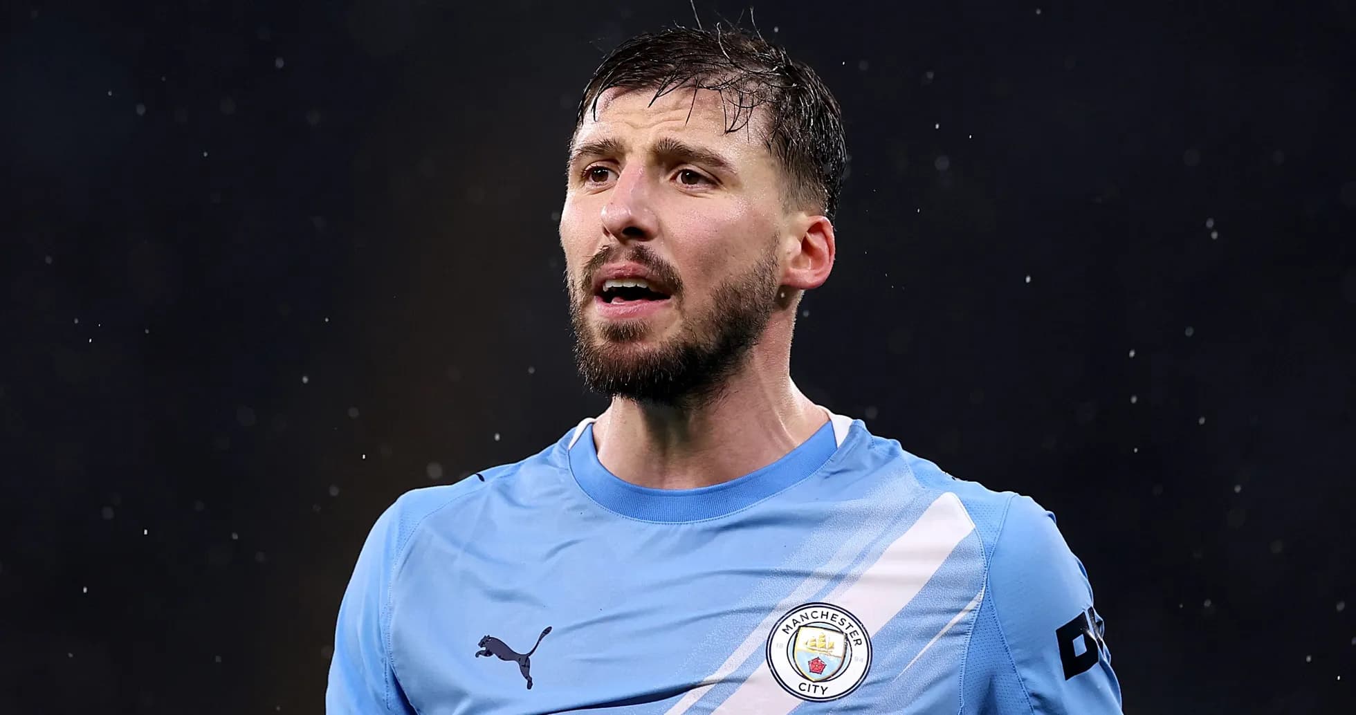 Jugador de Manchester City durante el partido