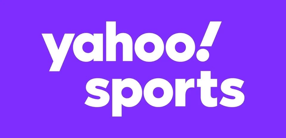 Logotipo de Yahoo Sports en fondo morado