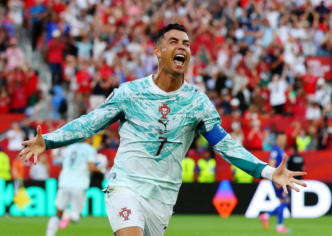 Cristiano Ronaldo celebrando un gol con Portugal