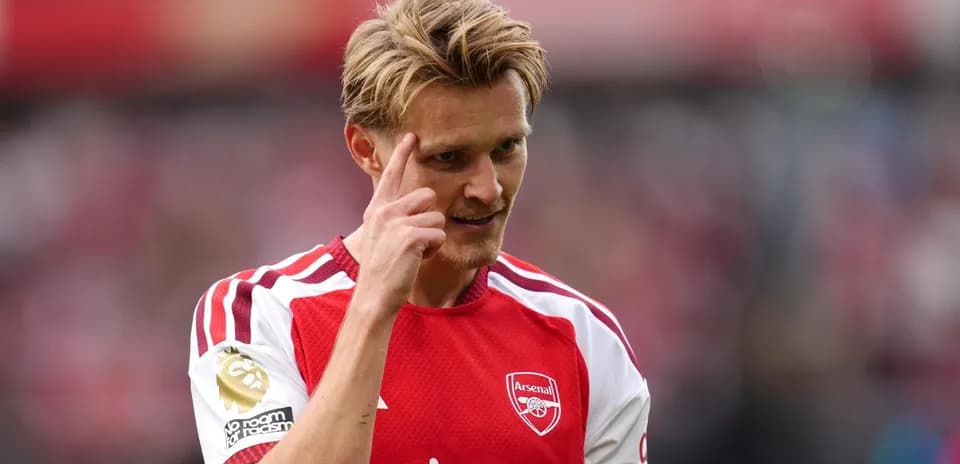 Jugador de Arsenal durante el partido contra Chelsea