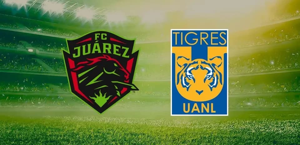 Logos de FC Juárez y Tigres UANL